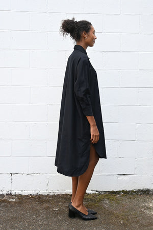 Large Flower Beads Shirt Dress