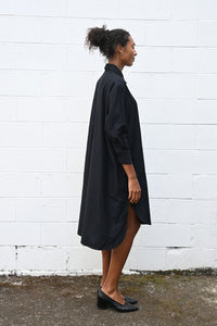 Large Flower Beads Shirt Dress