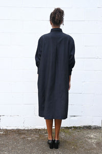 Large Flower Beads Shirt Dress