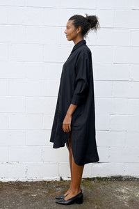 Large Flower Beads Shirt Dress