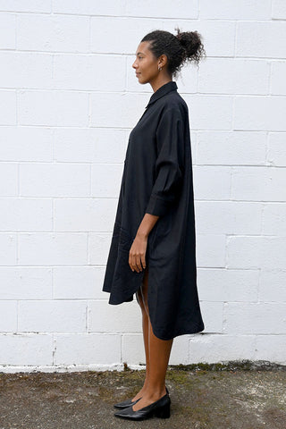 Large Flower Beads Shirt Dress