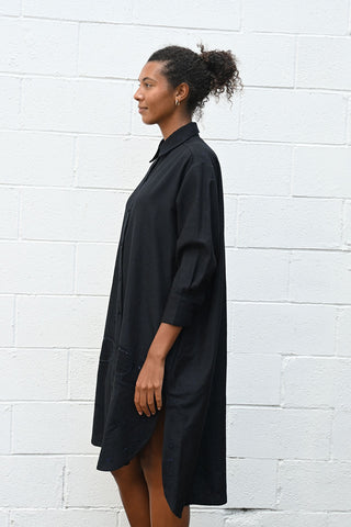 Large Flower Beads Shirt Dress