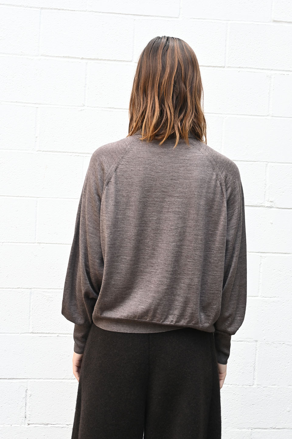 Taupe Button Polo Top