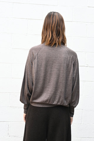 Taupe Button Polo Top