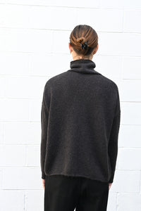 Dark Fox Brown High Neck Sweater