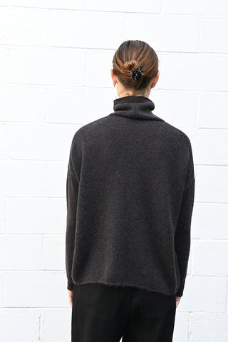 Dark Fox Brown High Neck Sweater