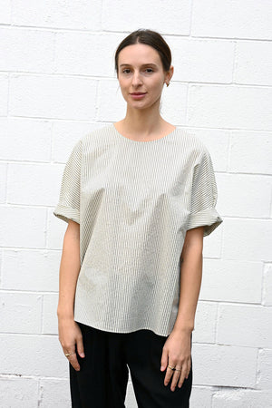 P1698 Striped Latte Top