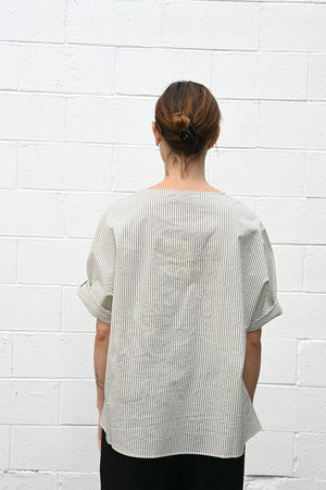 P1698 Striped Latte Top