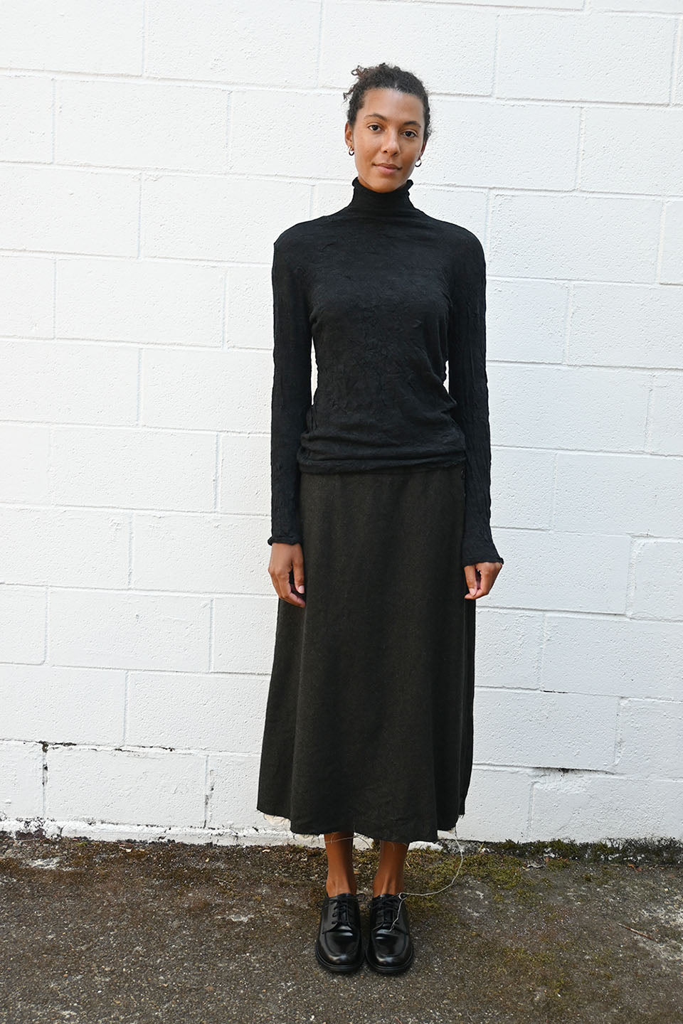 Eco Wool Herringbone Skirt