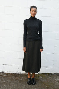 Eco Wool Herringbone Skirt