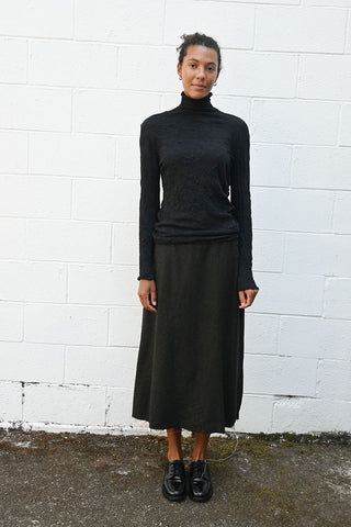 Eco Wool Herringbone Skirt