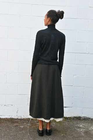 Eco Wool Herringbone Skirt