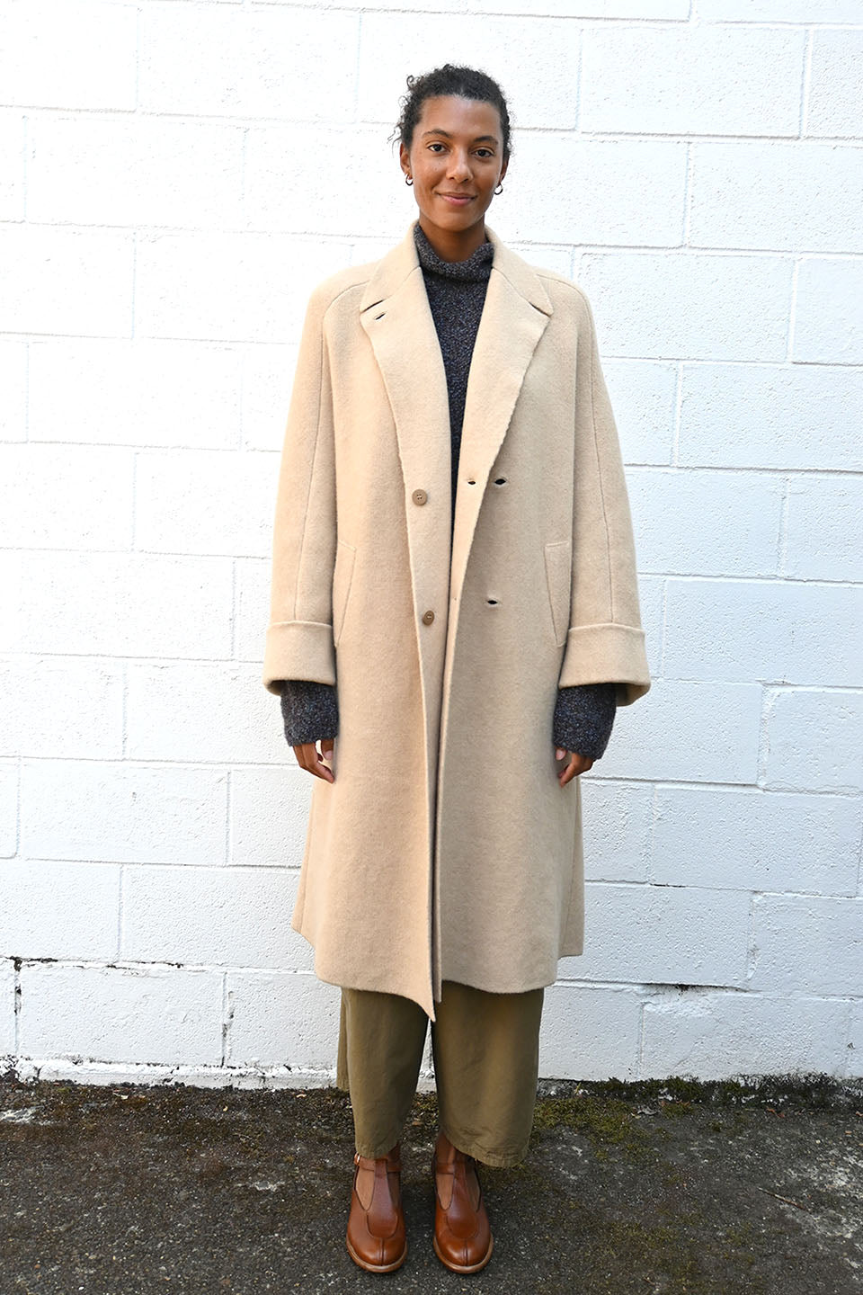 Long Albino Camel Coat