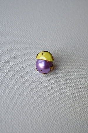 Tiny Mismatched Purple/Yellow Studs