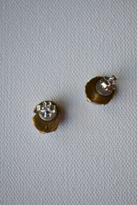 Tiny Mismatched Purple/Yellow Studs