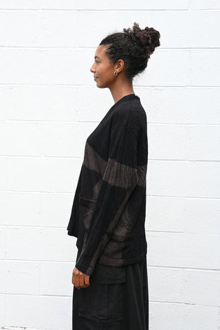 Dual Layered Wool Cotton Jersey Cardigan