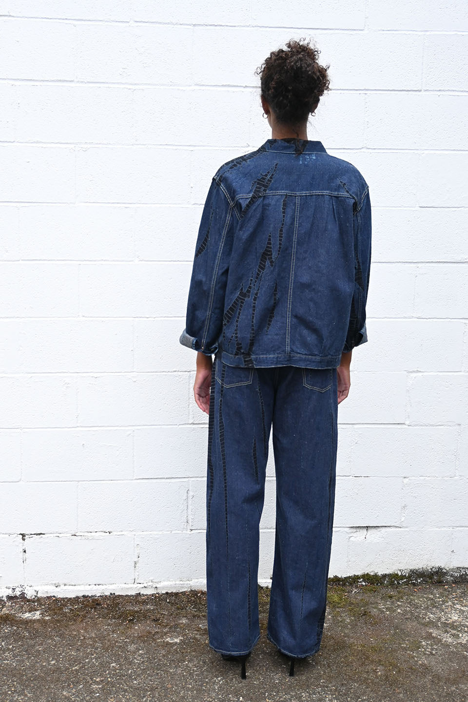 Cotton Denim Loose Fit Pants