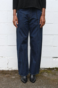 Cotton Denim Loose Fit Pants