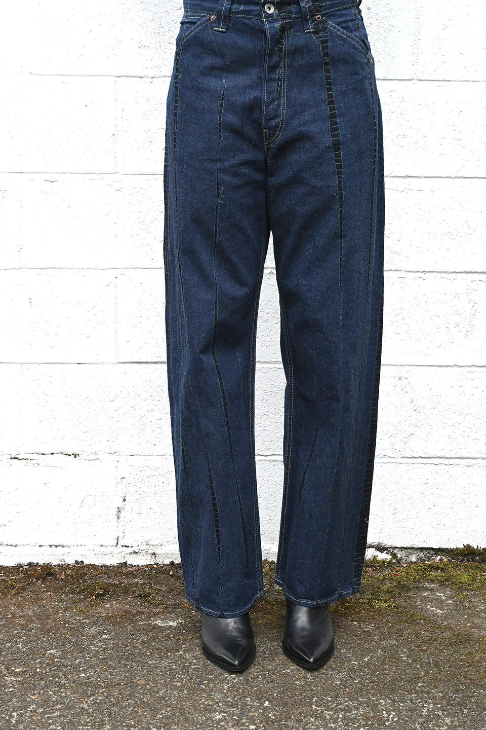 Cotton Denim Loose Fit Pants