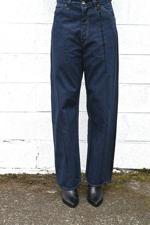 Cotton Denim Loose Fit Pants