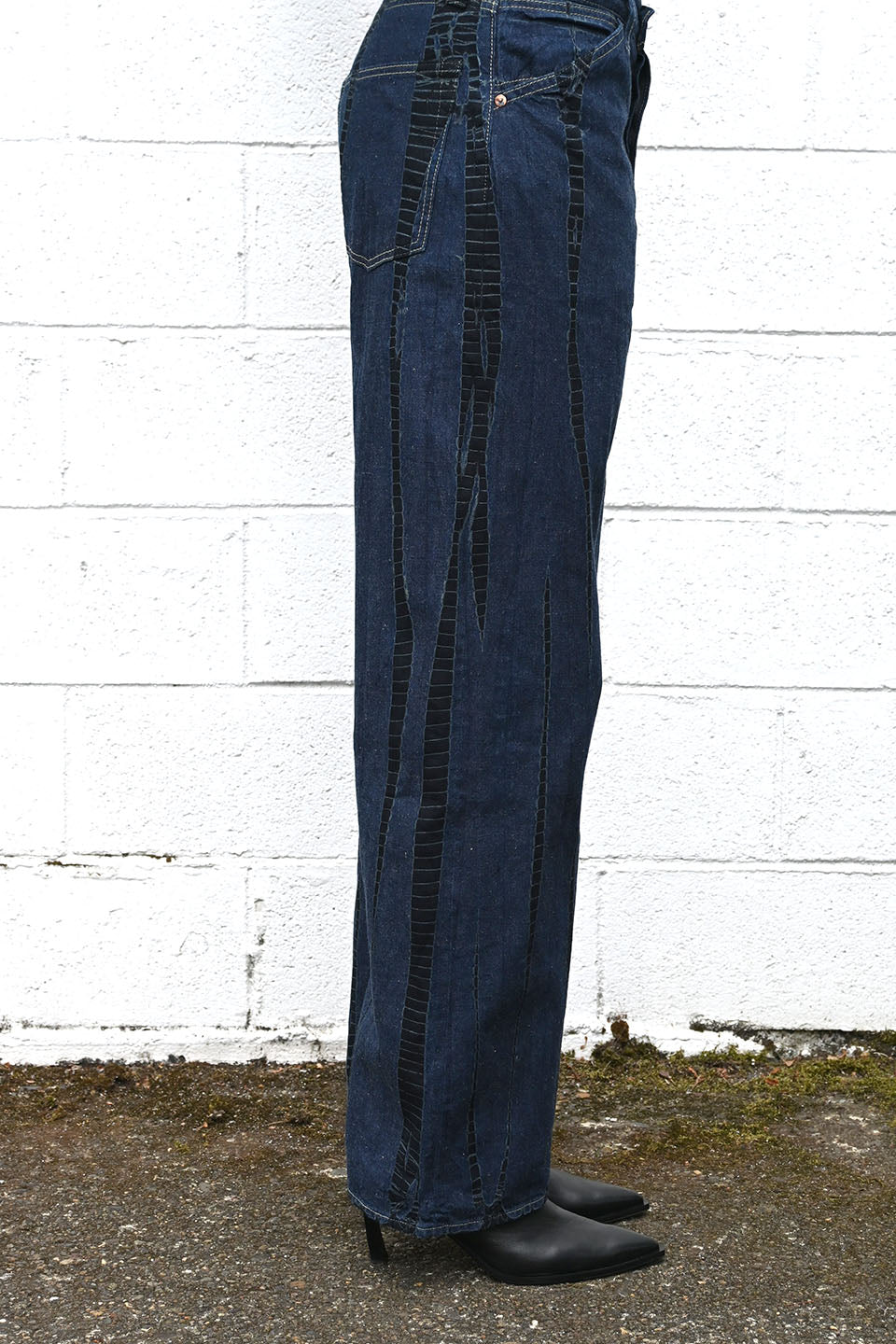 Cotton Denim Loose Fit Pants