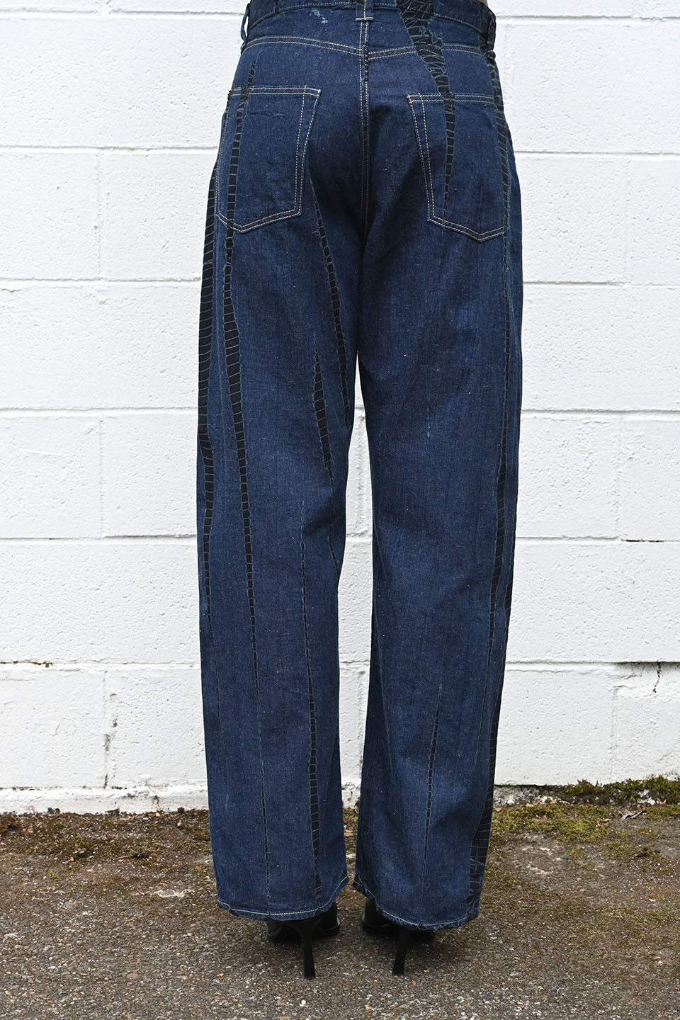 Cotton Denim Loose Fit Pants