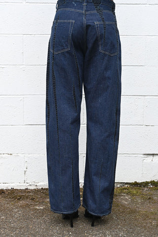 Cotton Denim Loose Fit Pants