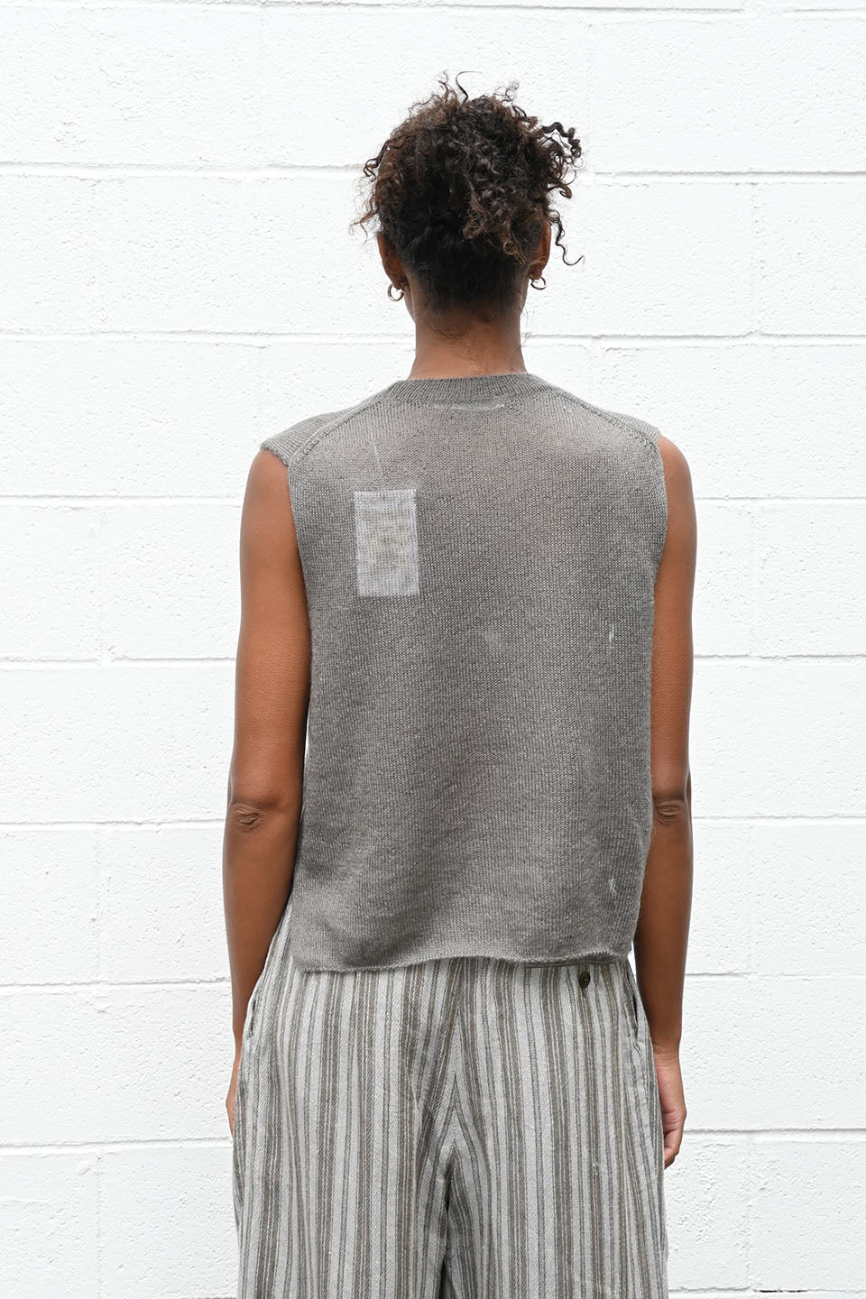 Sleeveless Sweater in Sage