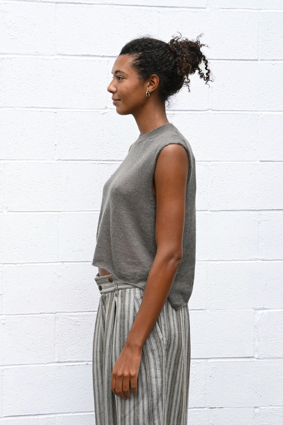 Sleeveless Sweater in Sage