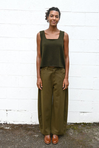 Cashmere Top Olive