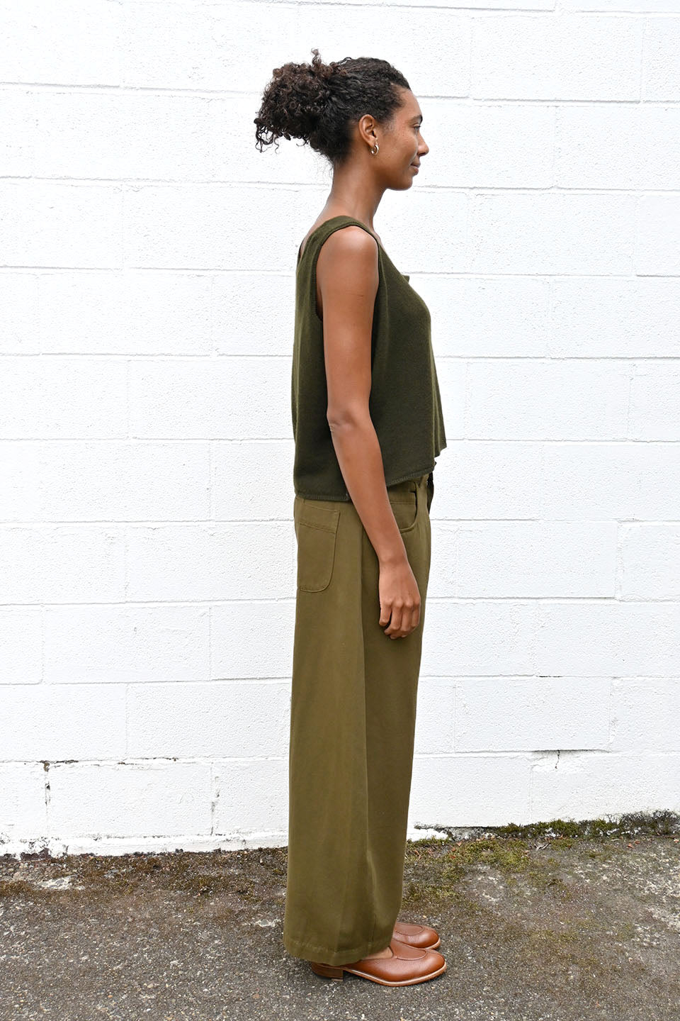 Cashmere Top Olive