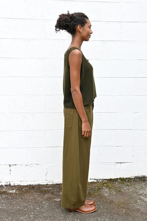 Cashmere Top Olive