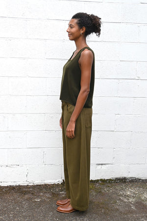 Cashmere Top Olive