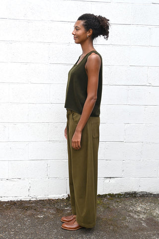 Cashmere Top Olive