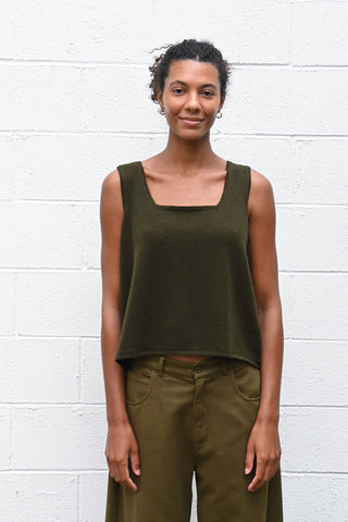 Cashmere Top Olive