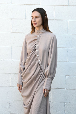 Sabbe Asymmetric Drapey Shirtdress
