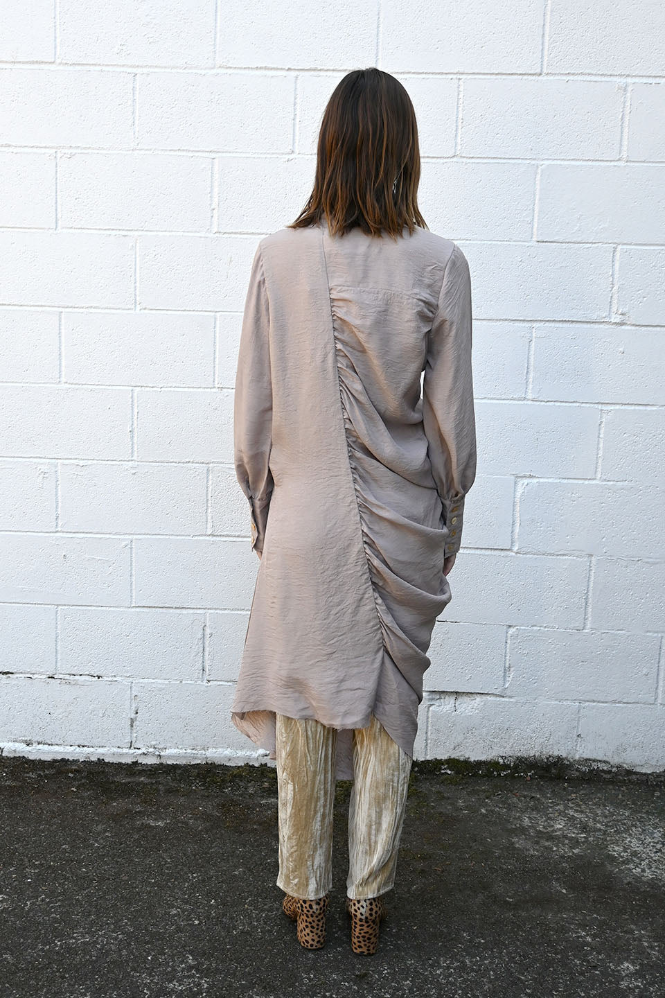 Sabbe Asymmetric Drapey Shirtdress