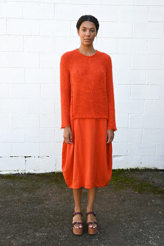 Textural Orange Pullover