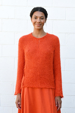 Textural Orange Pullover