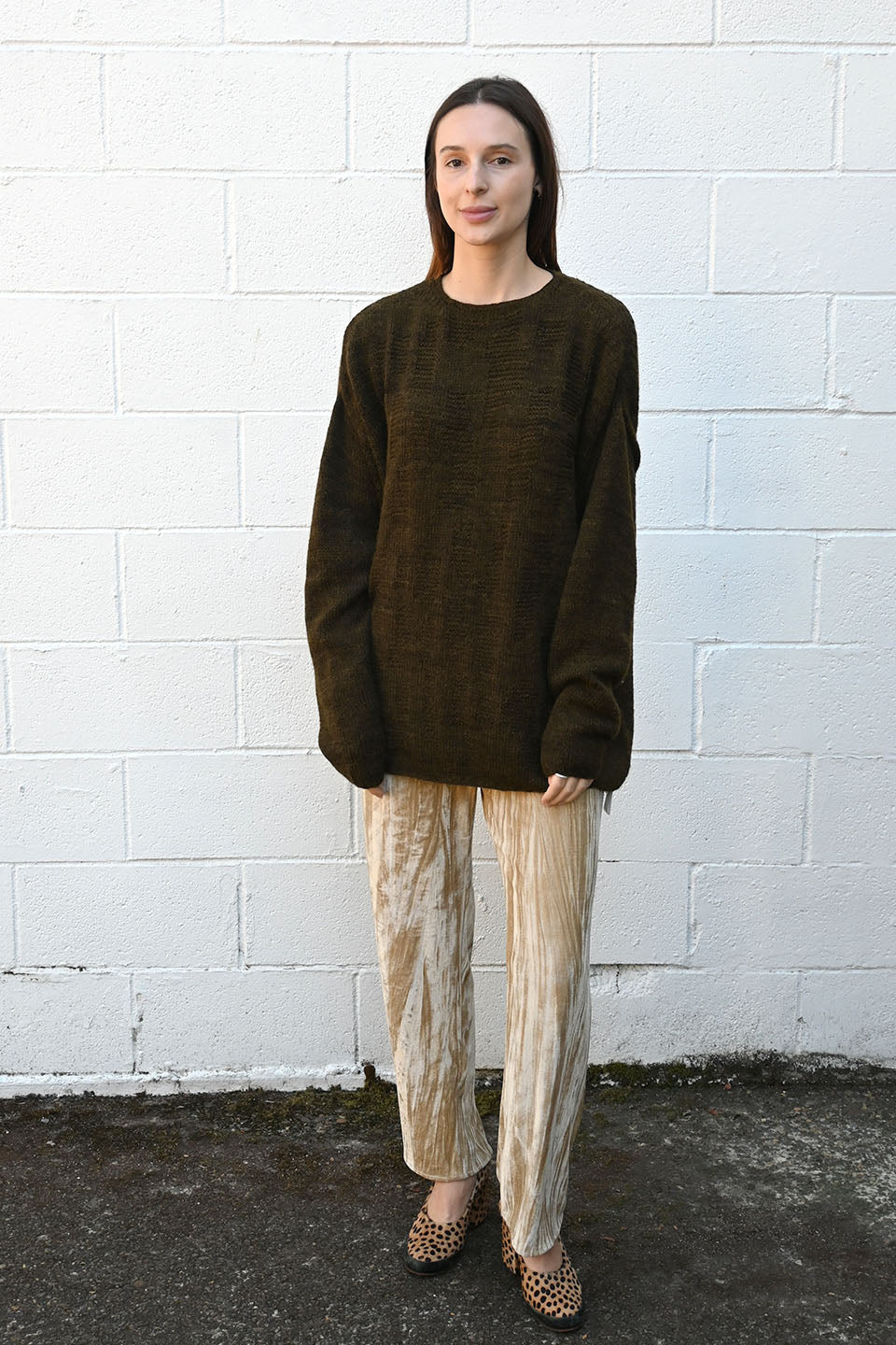 Oversized Pullover with Pattern Stitches