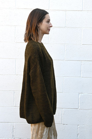 Oversized Pullover with Pattern Stitches