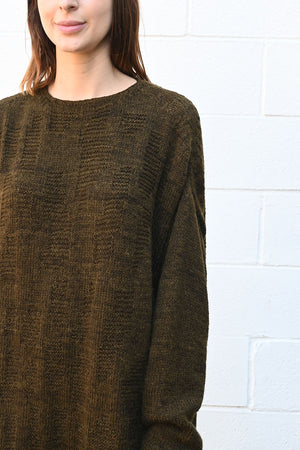 Oversized Pullover with Pattern Stitches