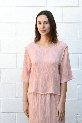 Pleats Top Rose