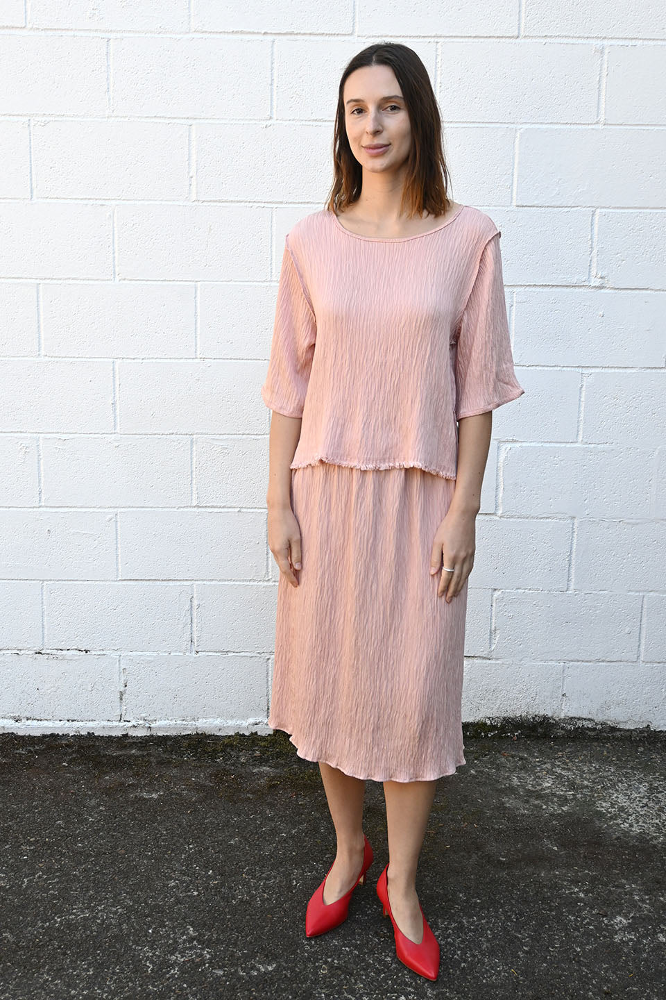 Pleats Top Rose