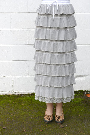 Ruffle Skirt Silver or Black