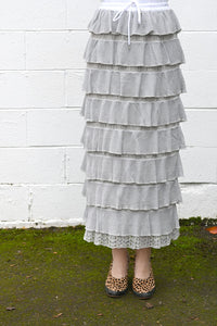 Ruffle Skirt Silver or Black