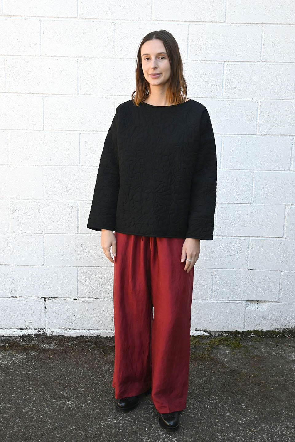 Brando Silk Pants Burgundy