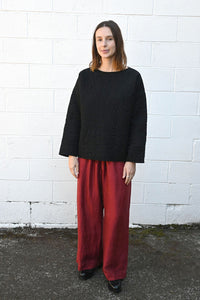 Brando Silk Pants Burgundy
