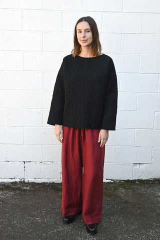Brando Silk Pants Burgundy