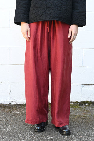 Brando Silk Pants Burgundy